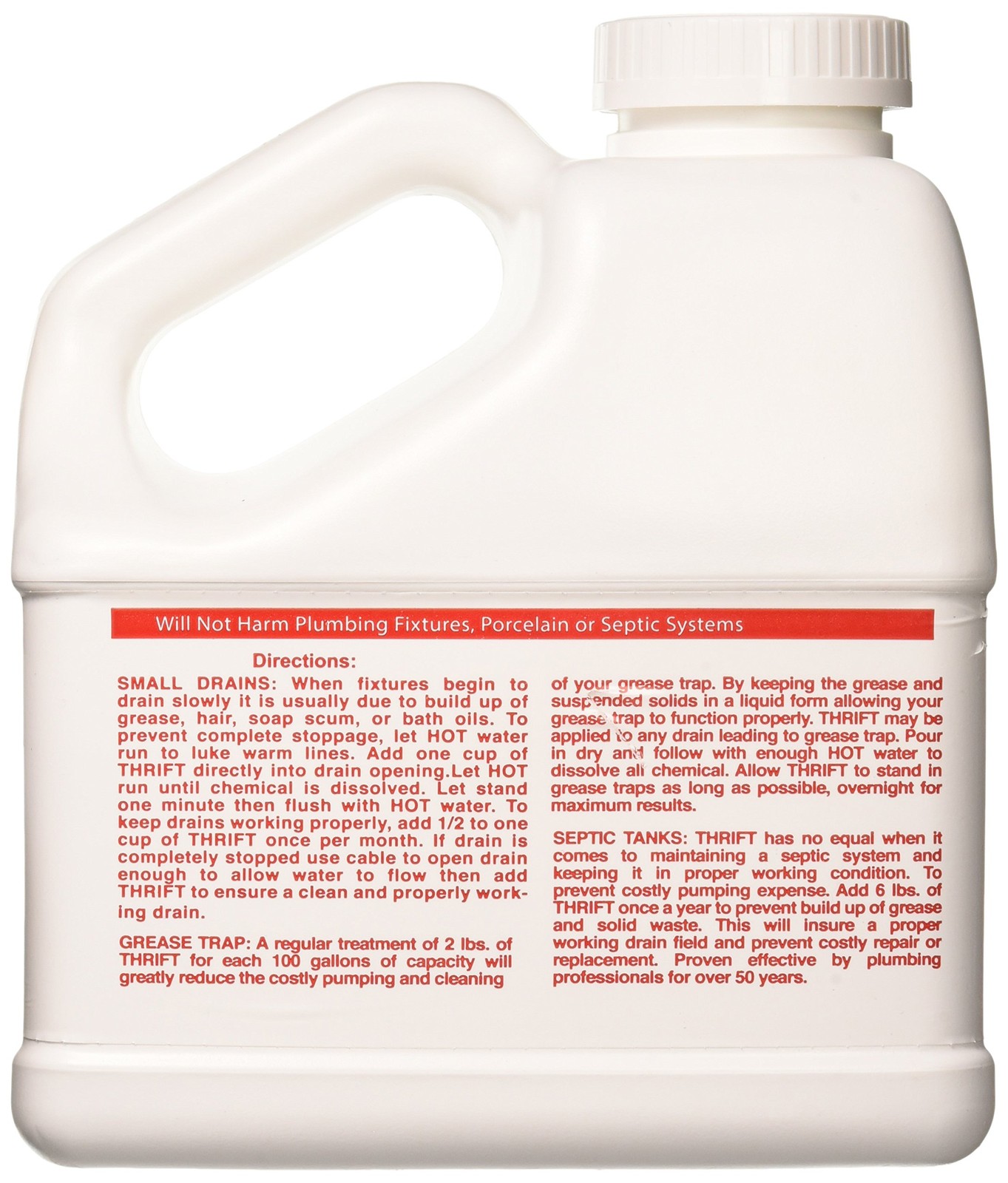 FBA_T-600 Alkaline Based 6 lb. Granular Drain Cleaner, White