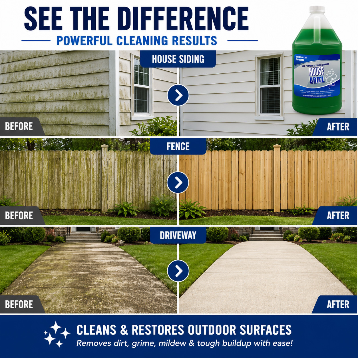 Wingsent Products House Brite All-Purpose Exterior Cleaner – 1 Gallon