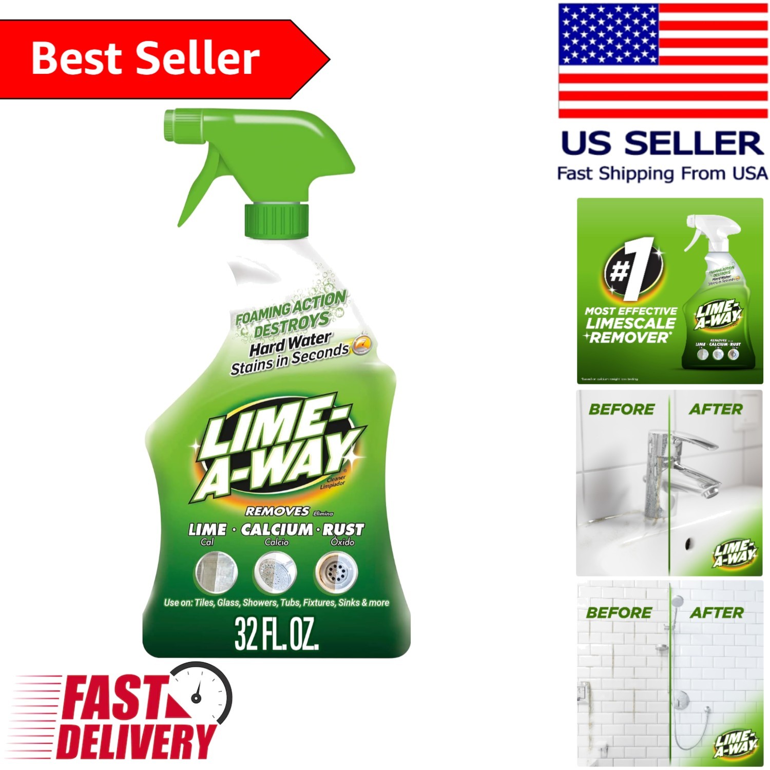 Multi-Purpose Hard Water Stain Cleaner – Removes Lime, Calcium & Rust Fast!