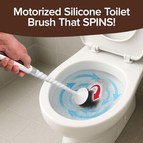 Unicorn Electric Toilet Brush – Motorized 360° Silicone Bristles, Brown