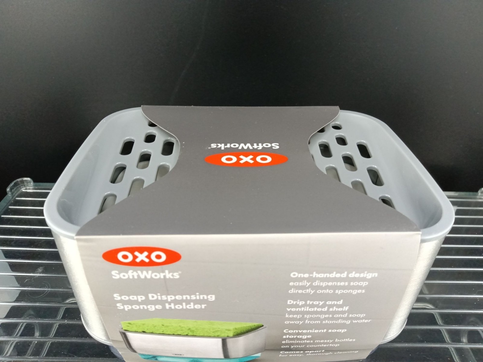 OXO SoftWorks Soap Dispensing Sponge Holder Durable