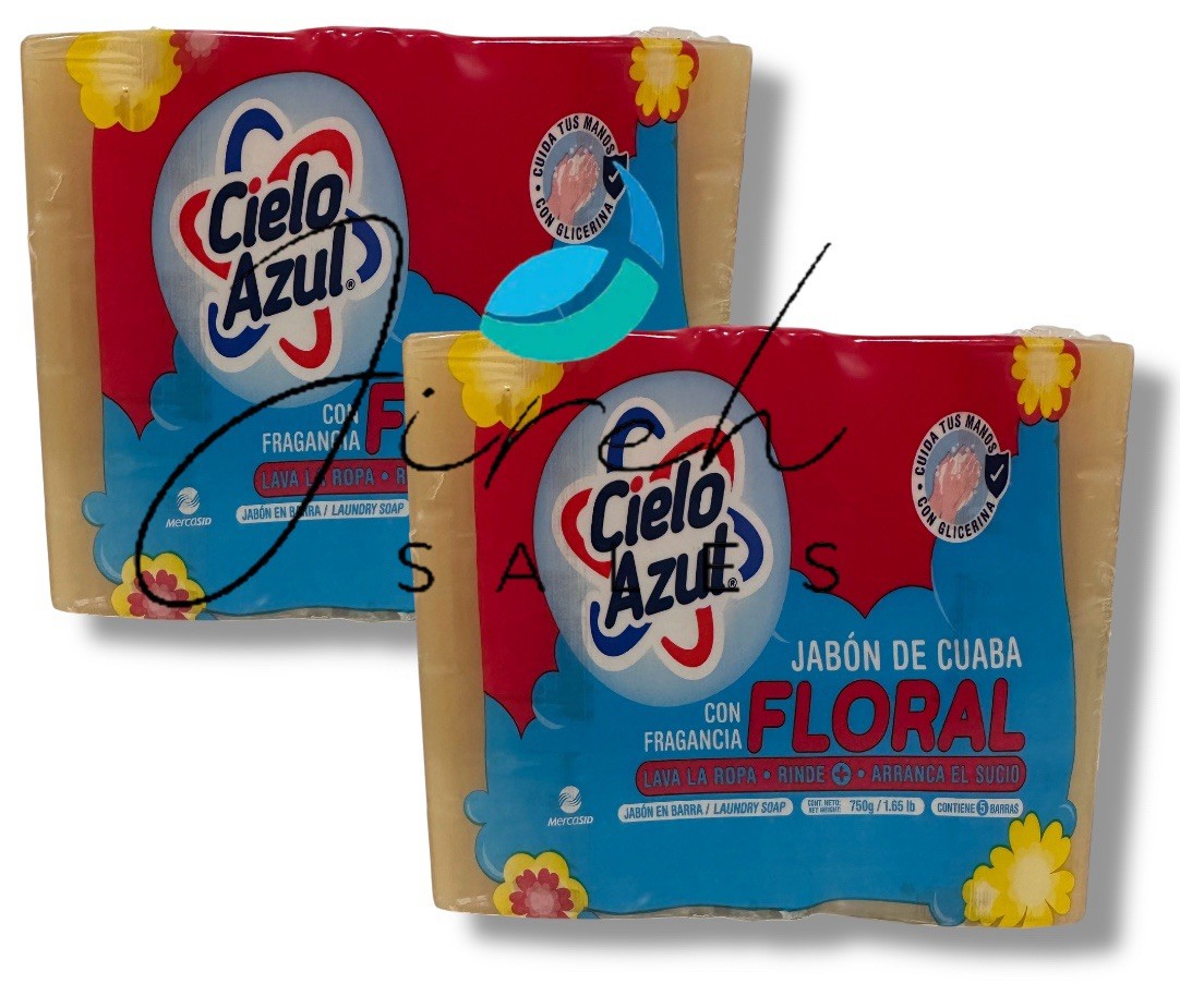 2 x 5 Packs Jabón Cuaba Cielo Azul Floral Scent