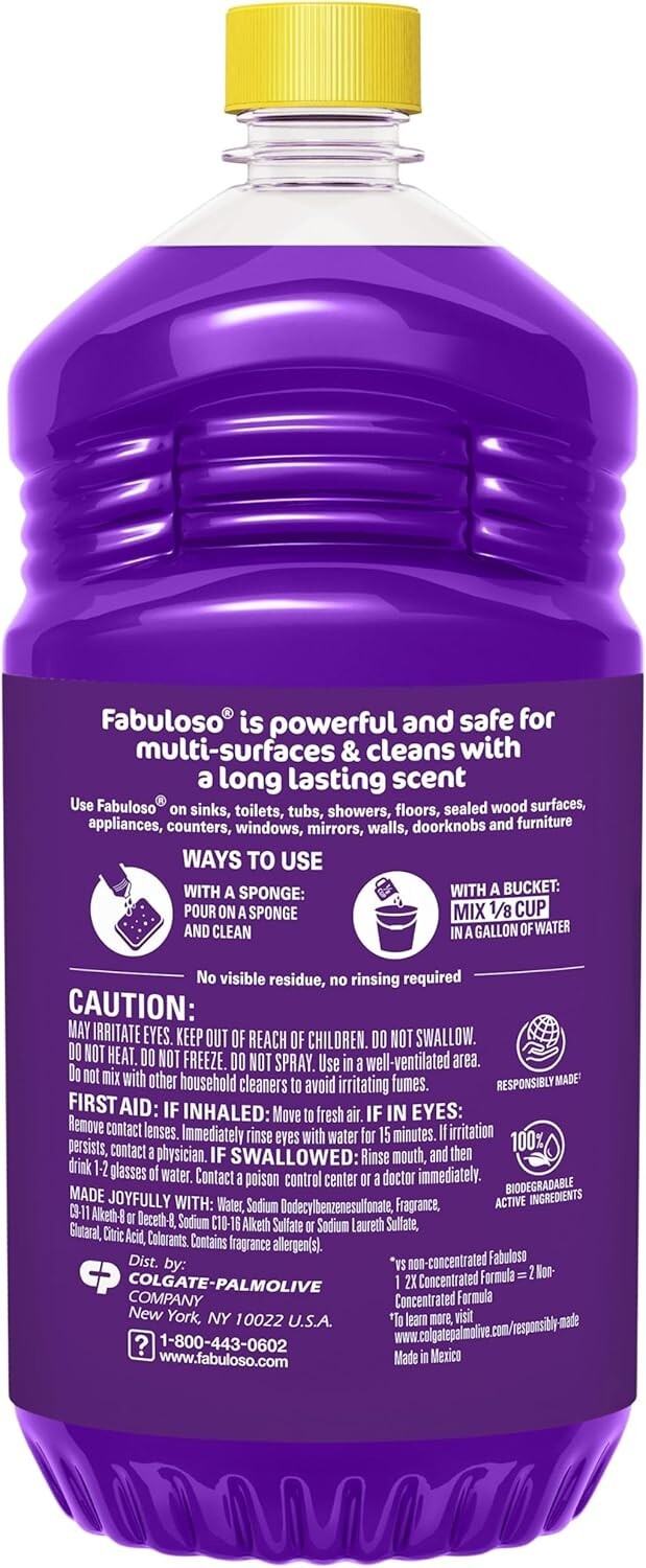 Fabuloso 2X Concentrated Multi-Purpose Cleaner Lavender 56 oz