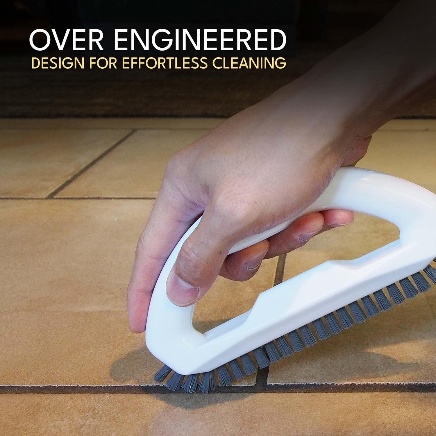 Ergonomic Handheld Grout Scrub Brush for Effortless Cleaning of Floors & Tiles