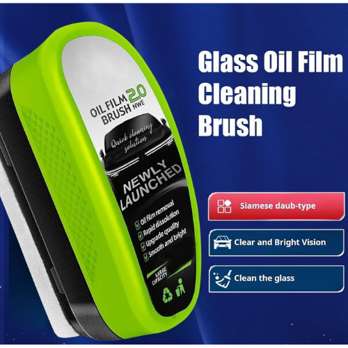 3PCS Car Window Oil Film Cleaning Brush Upgrade 2.0 Clear View Glass Cleaner
