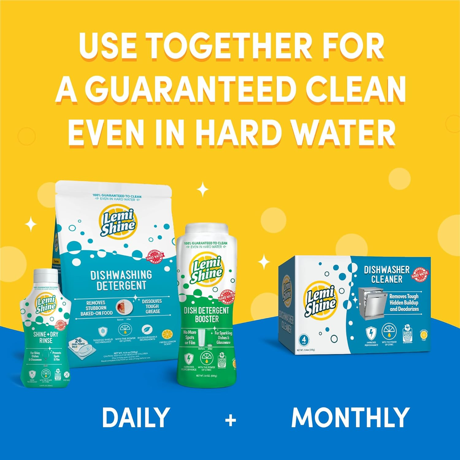 Natural Dish Detergent Booster – Hard Water Stain Remover – Multi-Use Citric Aci