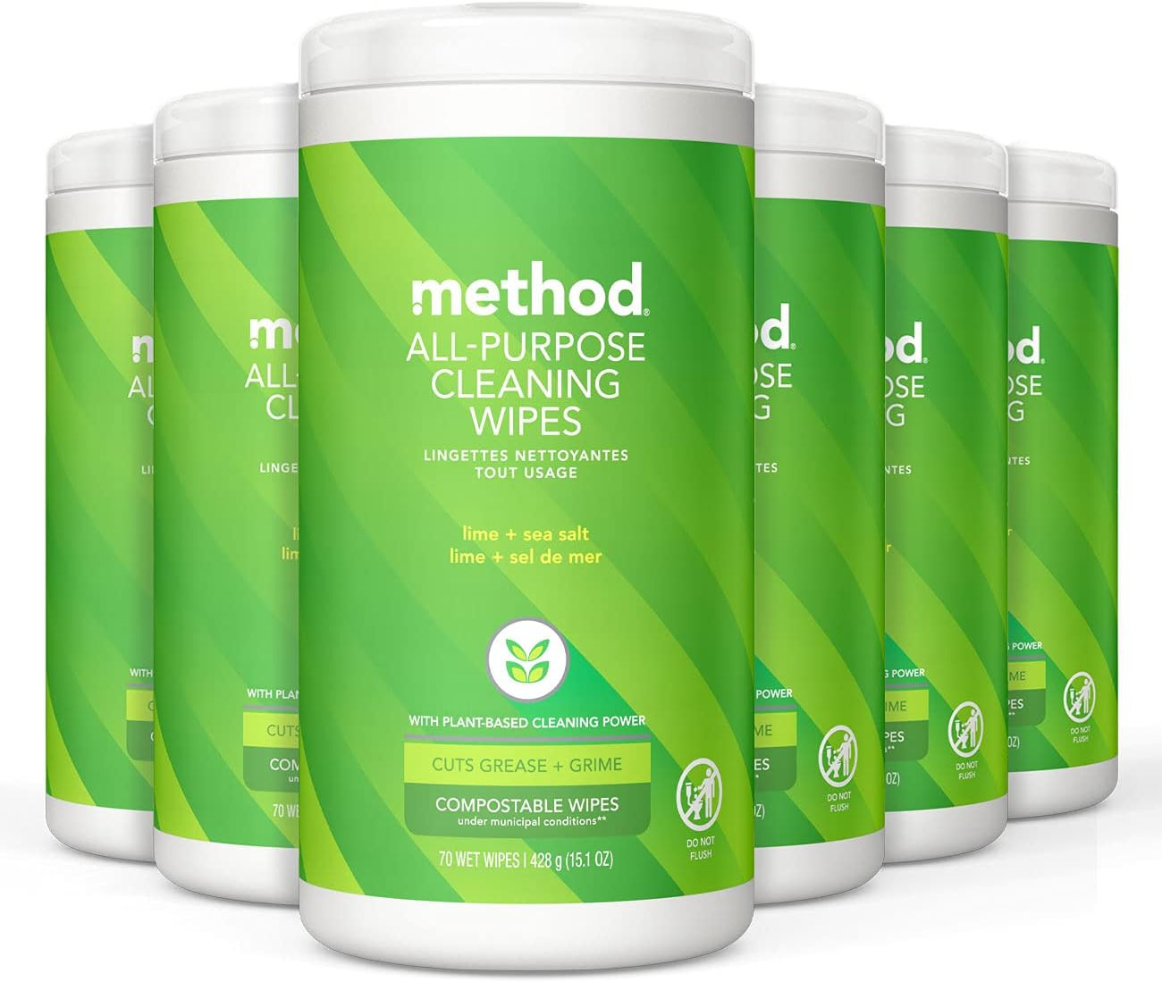 Method All-Purpose Cleaning Wipes, French Lavender, Multi-Surface, Compostable,