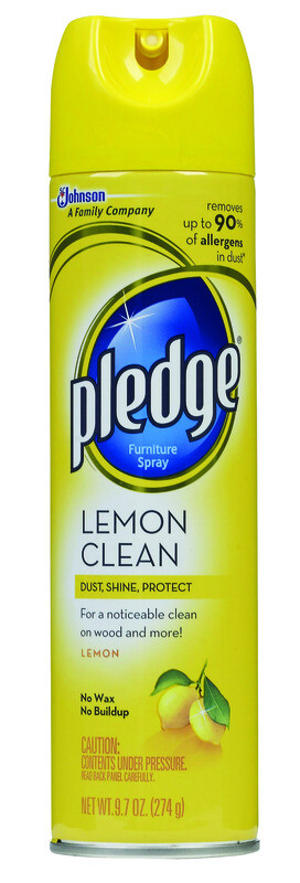 Pledge Lemon Scent Furniture Polish 9.7 oz. Clean Dust Shine Protect Fresh 72372