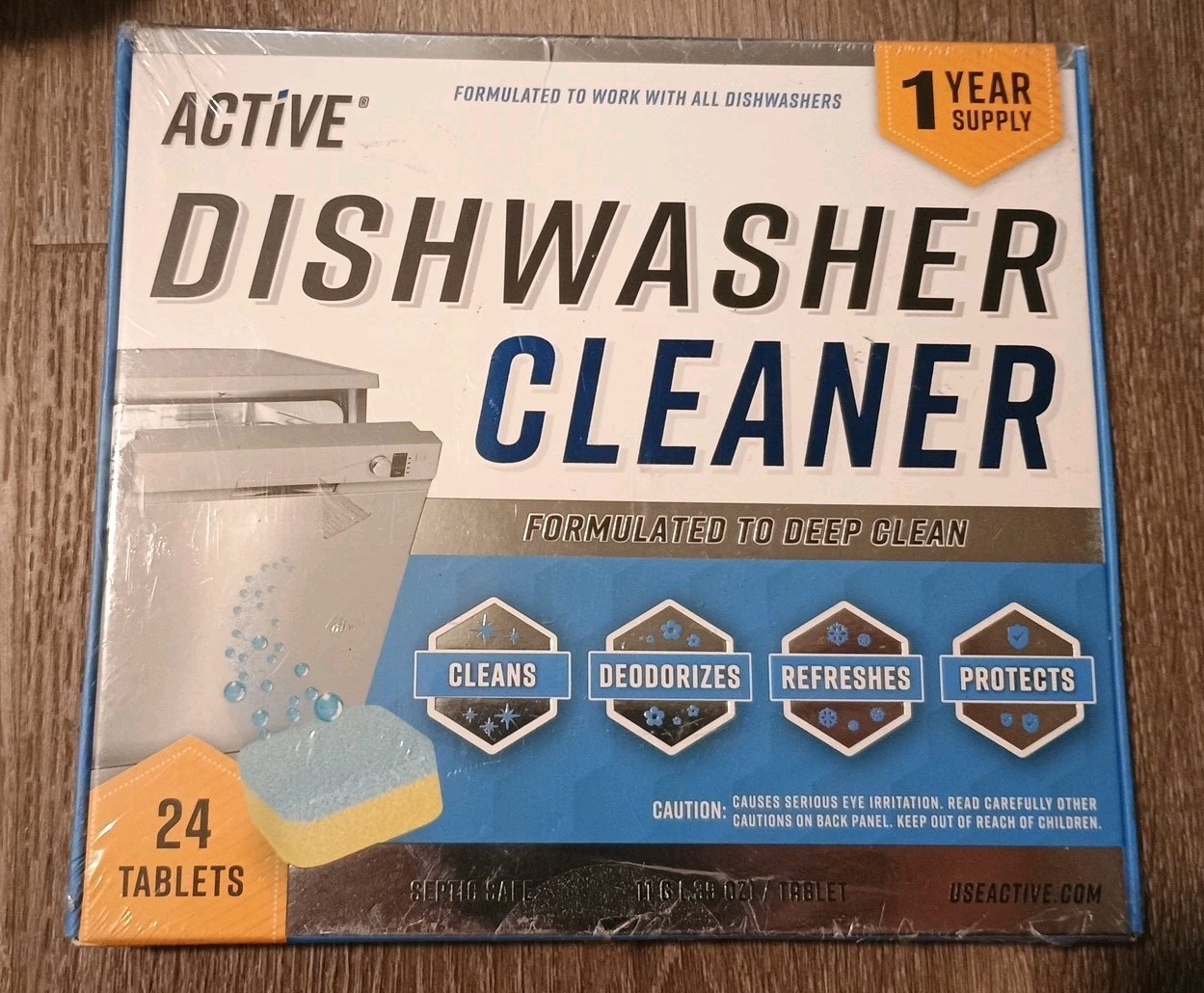 Active Dishwasher Cleaner 24 Tablets Formulated to Deep Clean NEW in Sealed Box