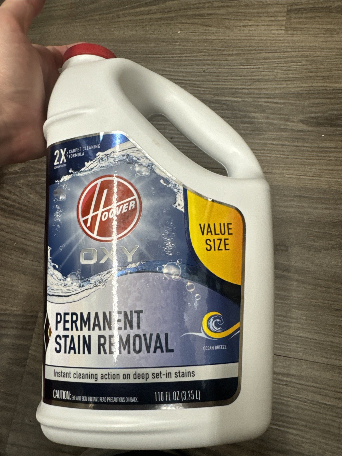 Hoover Ocean Breeze Scent Oxy Carpet Cleaner Permanent Stain Removal 110oz