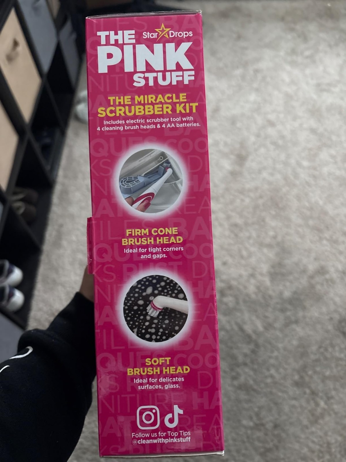 The Pink Stuff Cleaning Electric Scrubber 4 Piece Brush Head Kit