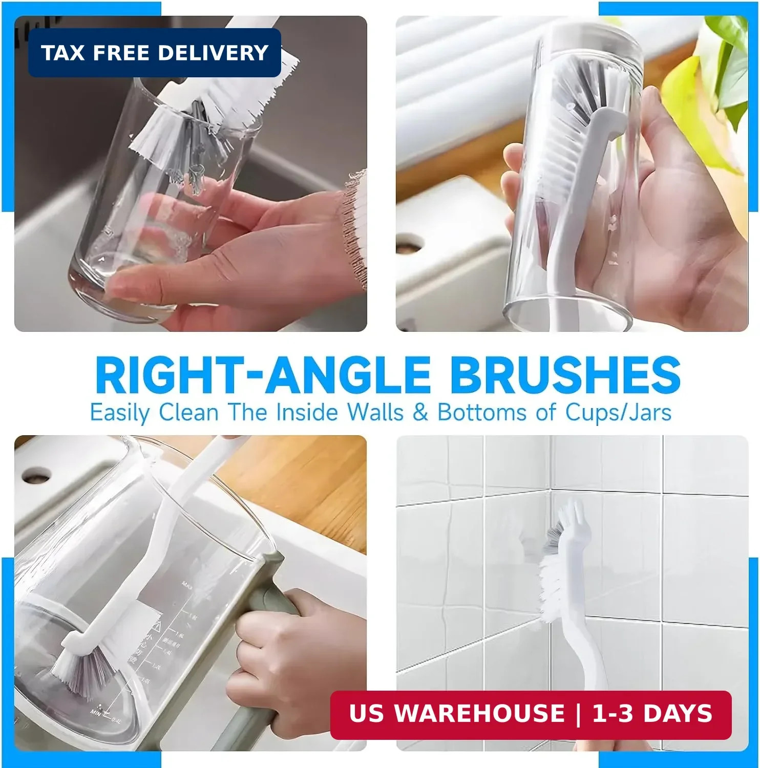 14Pcs Crevice Cleaning Brush Set, V Shape Grout Cleaner Brush for Deep Cleaning