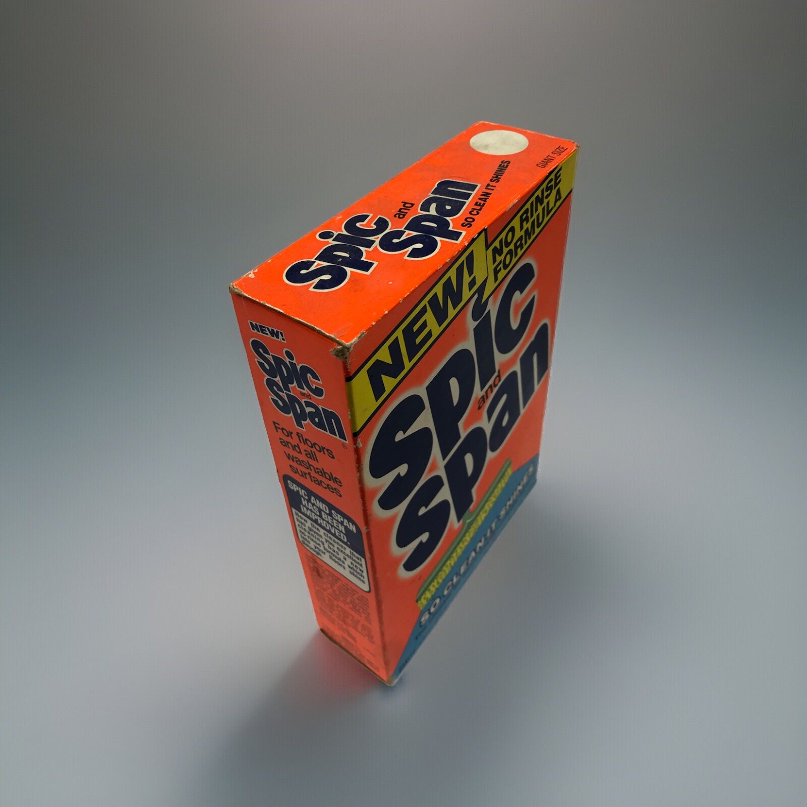 Vtg Spic and Span Giant size Movie Prop All Purpose Cleaner 27 Oz Box Empty