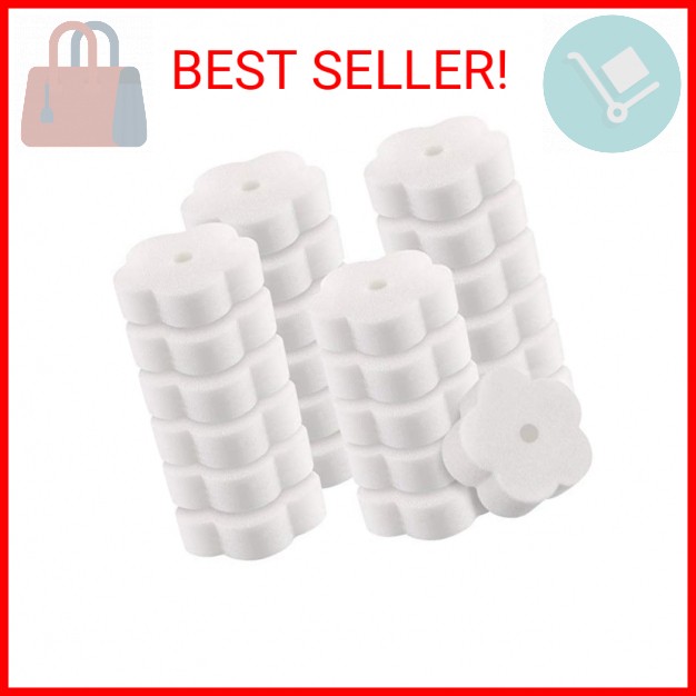 24 Pieces Sponge for Hot Tub Accessories, Flower Oil Scum Absorber for Swimming