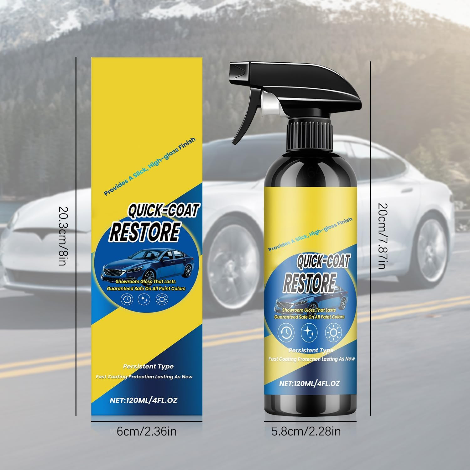 2PCS Nano Quick Coat Restore Coating Spray, Advanced Automobile Quick-Acting Coa