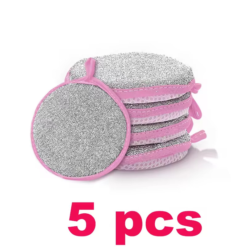 Double Sided Dishwashing Sponge Non Scratch Kitchen Cleaning Scouring Pad 1-20pc