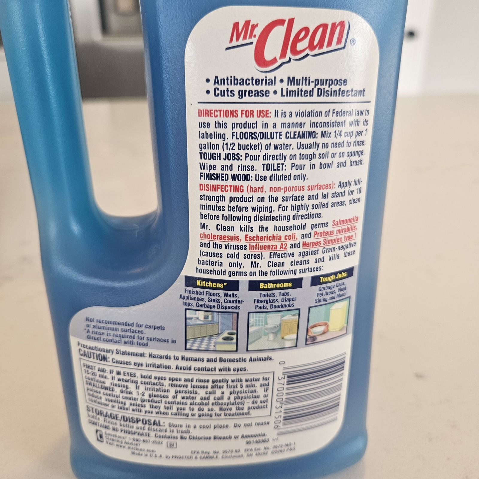 RARE! Vintage Mr. Clean Invigorating Breeze 40oz Multipurpose Cleaner 2003