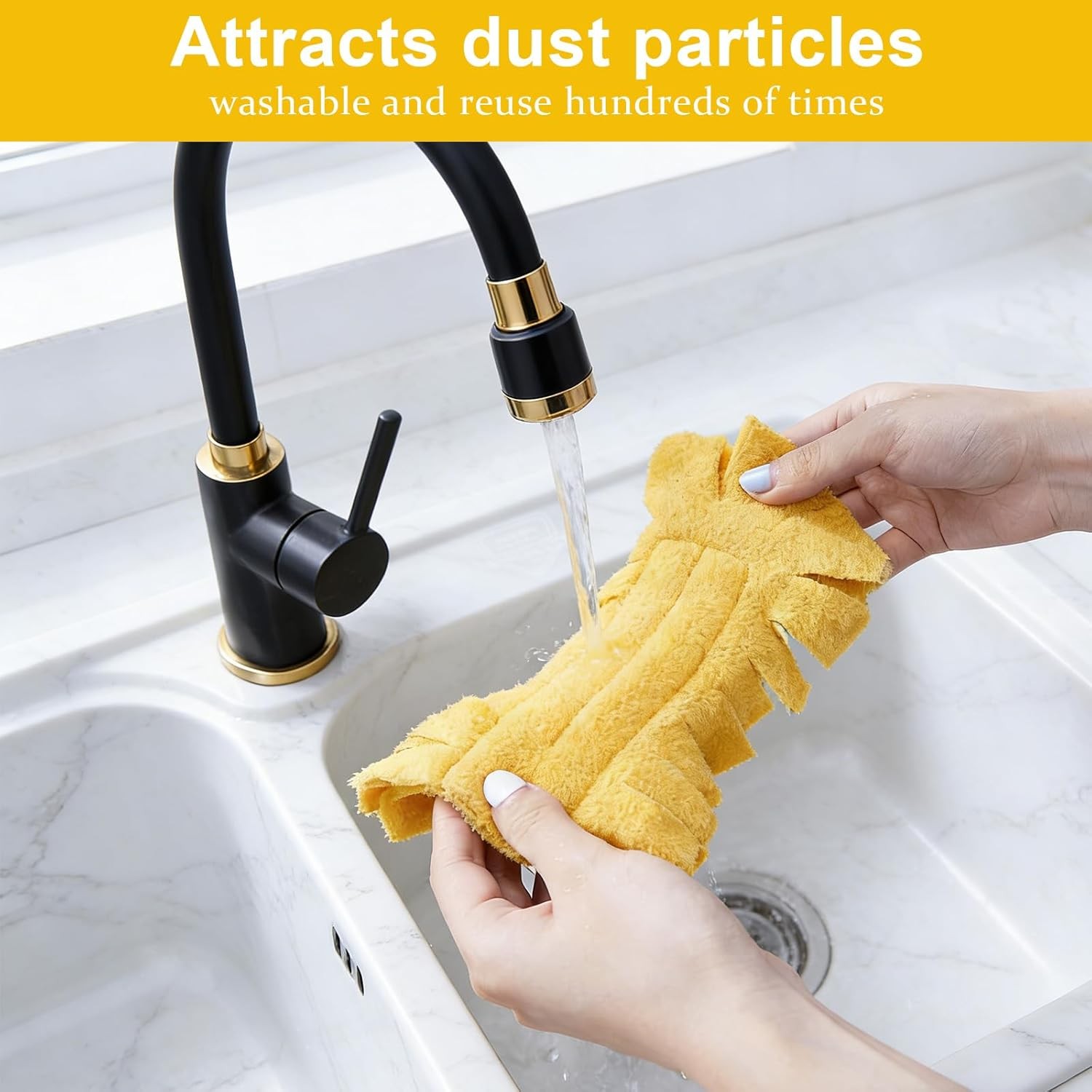 2026 New 360° Electrostatic Duster Refills Washable Reusable Microfiber Fleece