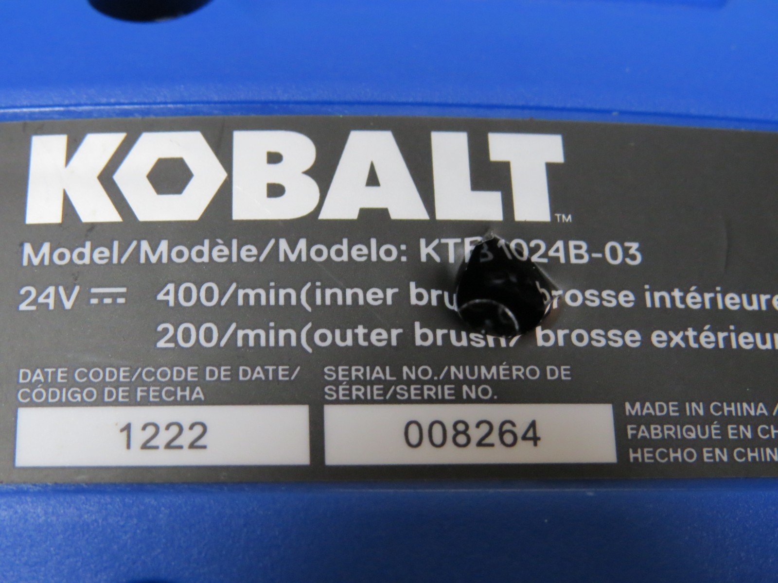 OEM Kobalt 24v Max Power Scrubber Parts KTB 1024B-03 Battery/Handle Housing Kit