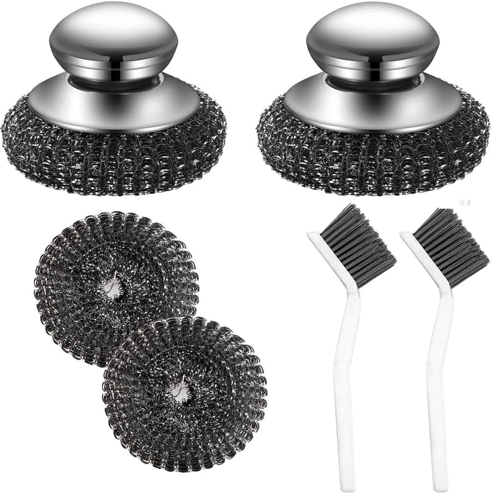 Limpiador de Lana de Acero y Cepillo para Horno con Cepillos para Grietas 1 Set