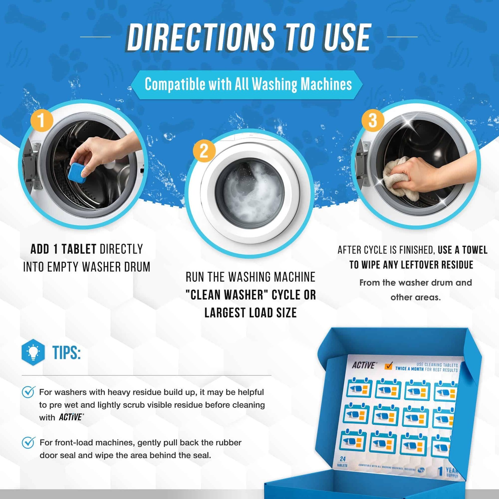 Washing Machine Cleaner for Pet Owners Enzymatic Deep Clean Descaler for Cat …