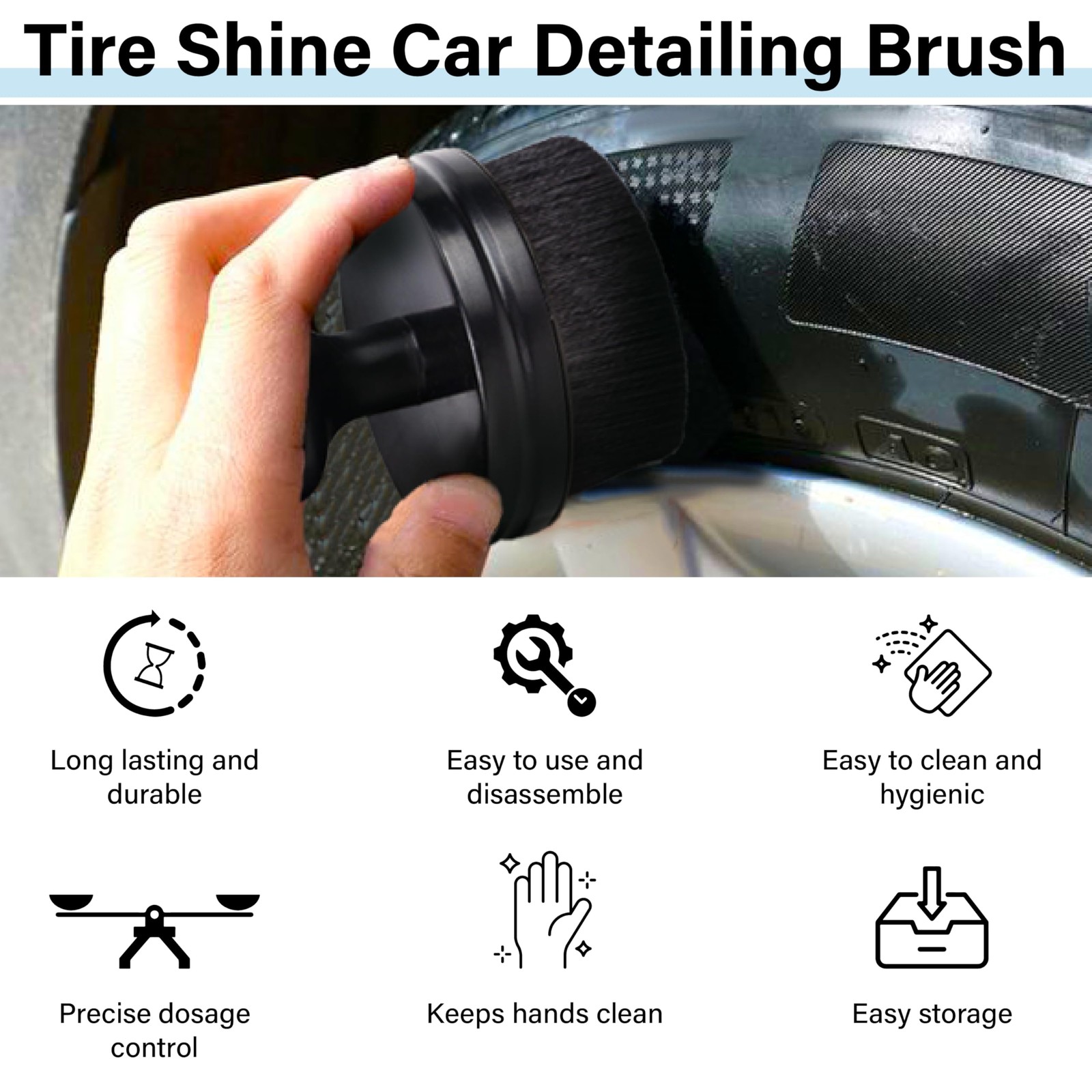 Tire Shine Applicator Brush, Tire Shine Brushes, Tire Dressing Brush Applicat…
