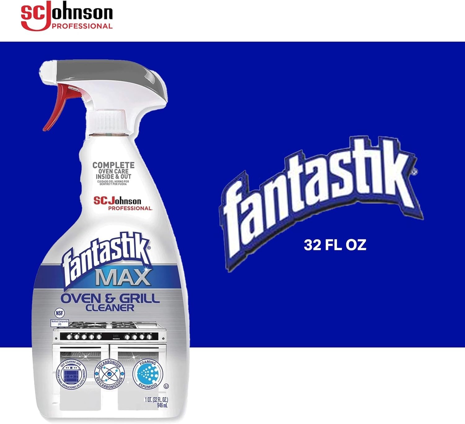 Liquid Oven and Grill Cleaner with Fast Action Foaming Spray, 32 Oz