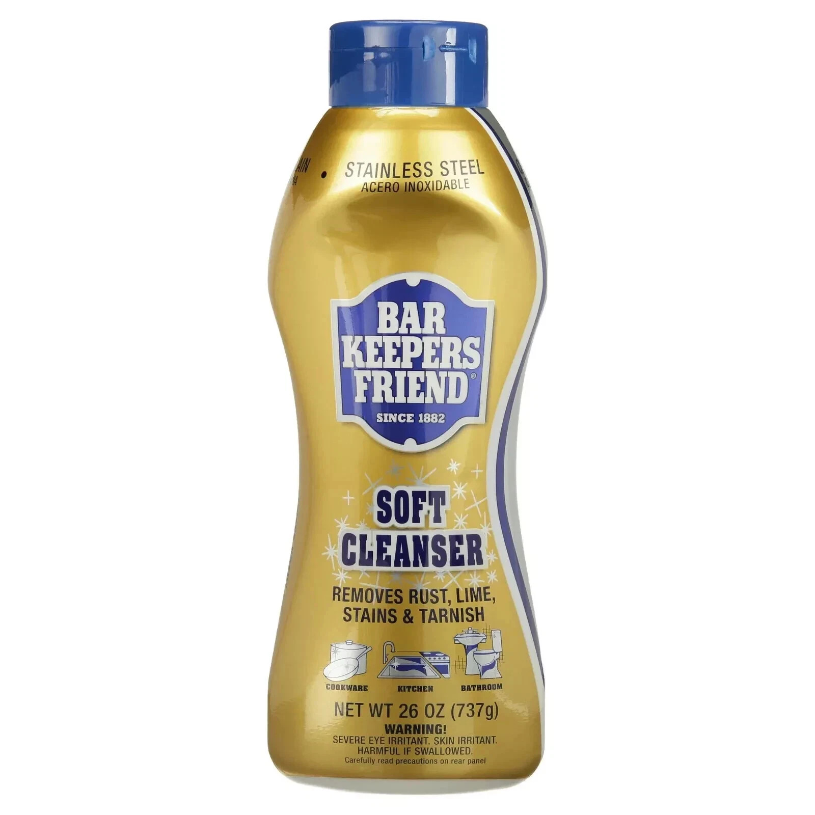 Bar Keepers Friend Soft Cleanser, 26 oz Squeeze Bottle,