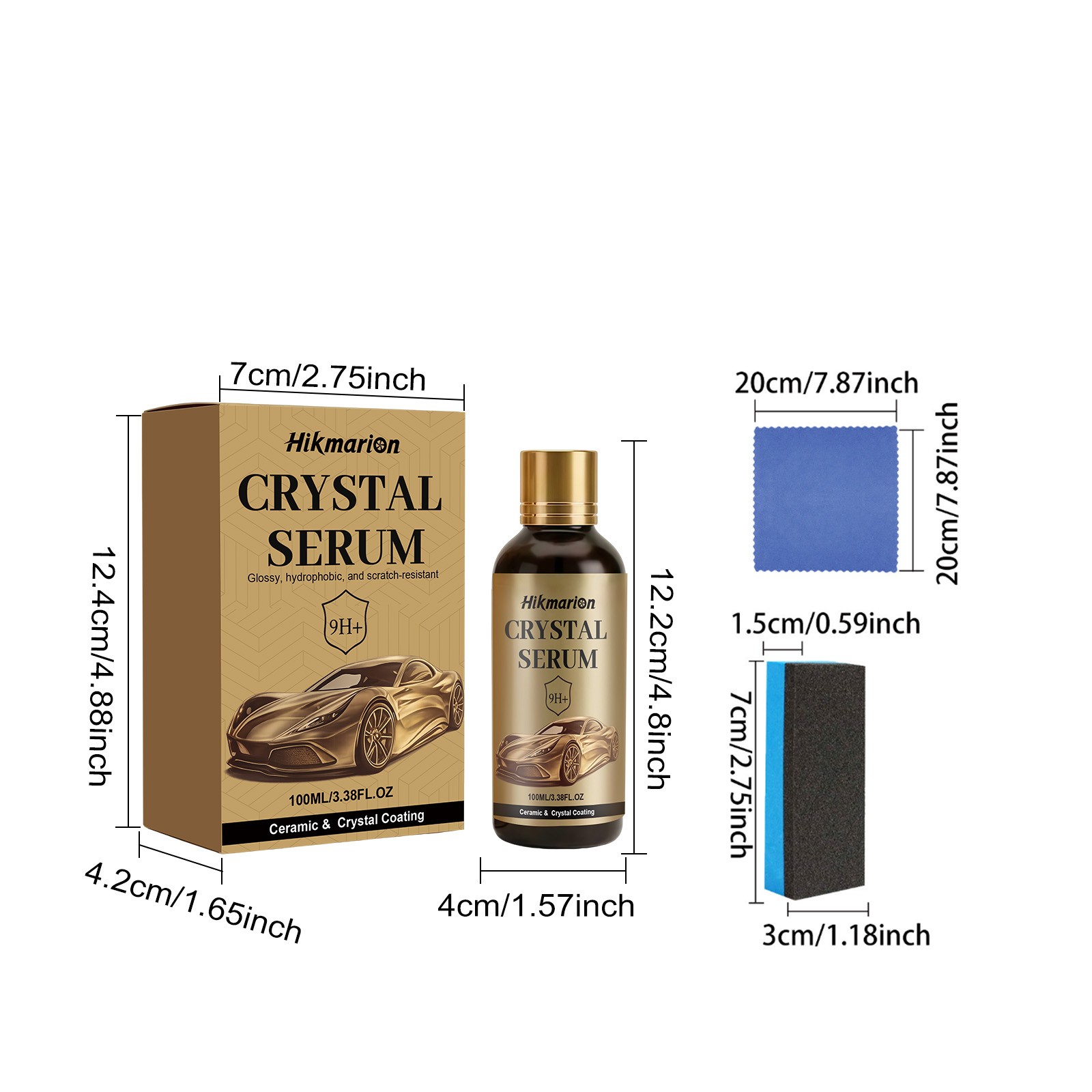 1~5x PTZ Crystal Serum – Advanced Graphene Ceramic Coating for Cars 100ml