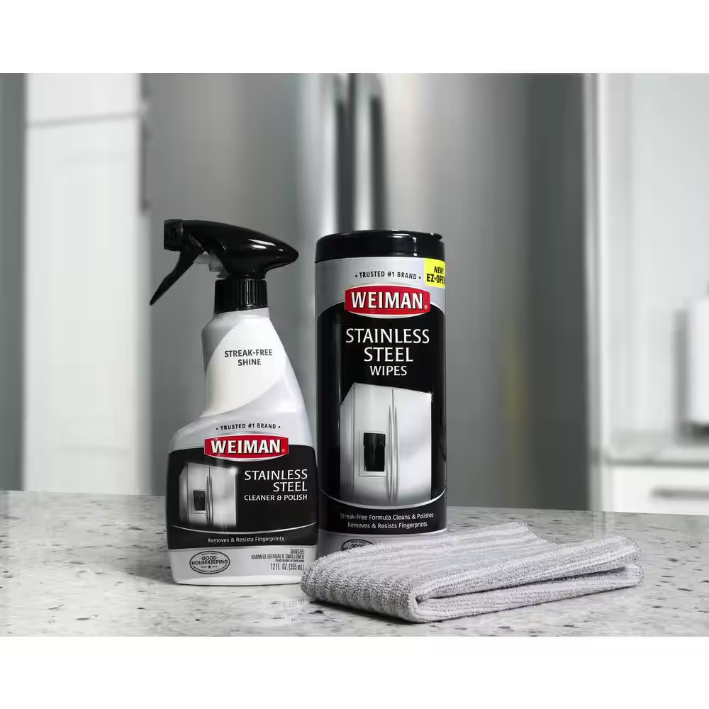 Weiman 22 Oz. Stainless Steel Cleaner and Polish Spray for Appliance Cleaning