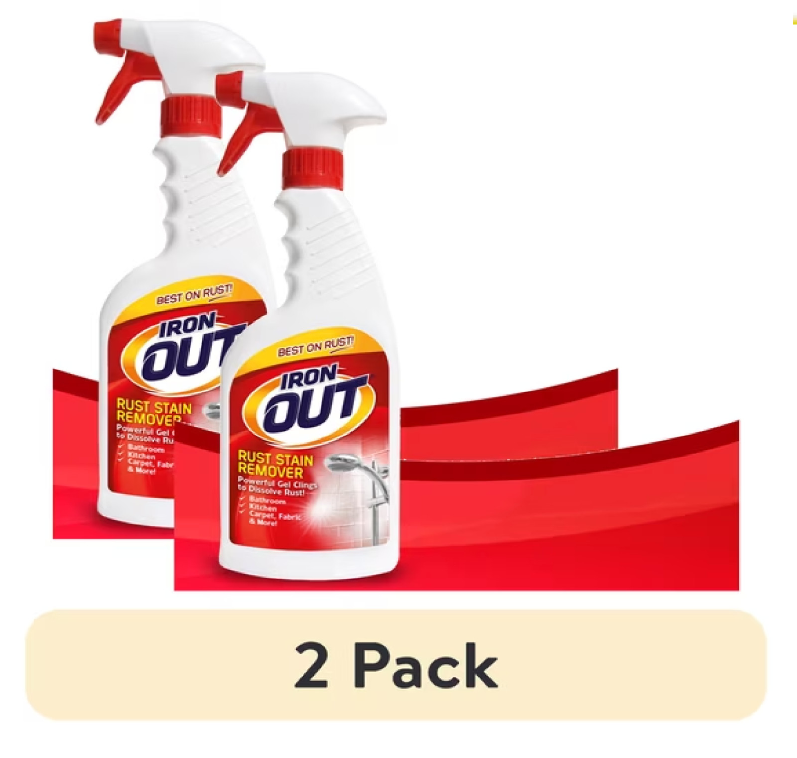 Iron OUT Rust Stain Remover Spray Gel, Remove Rust Stains in Bathrooms 2 pack