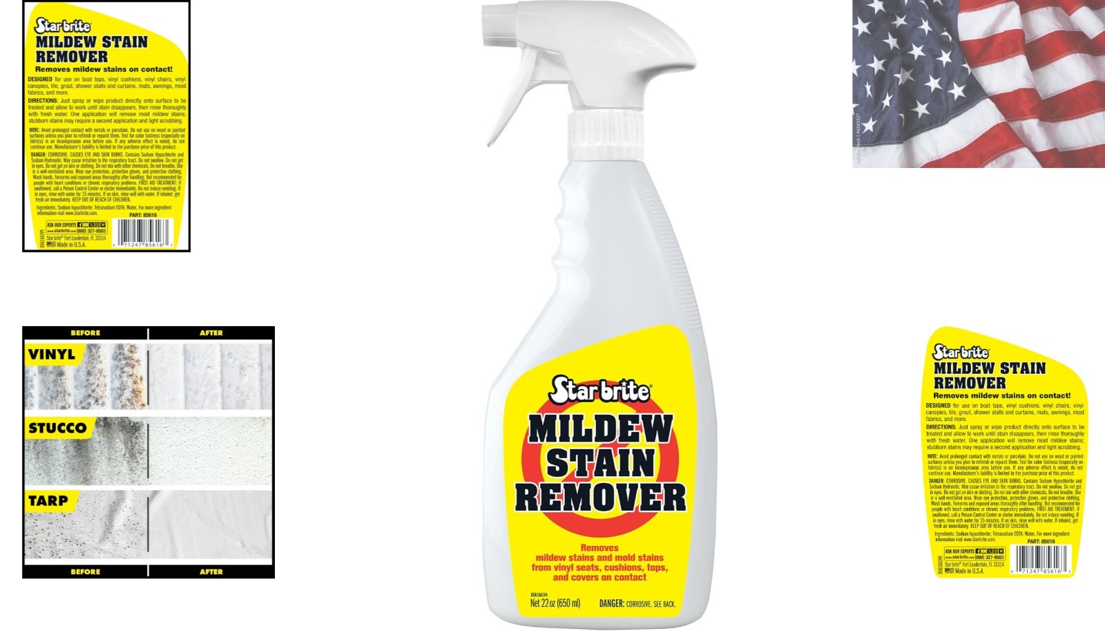 Professional-Grade Mildew & Mold Stain Remover + Cleaner – Instant Contact St…
