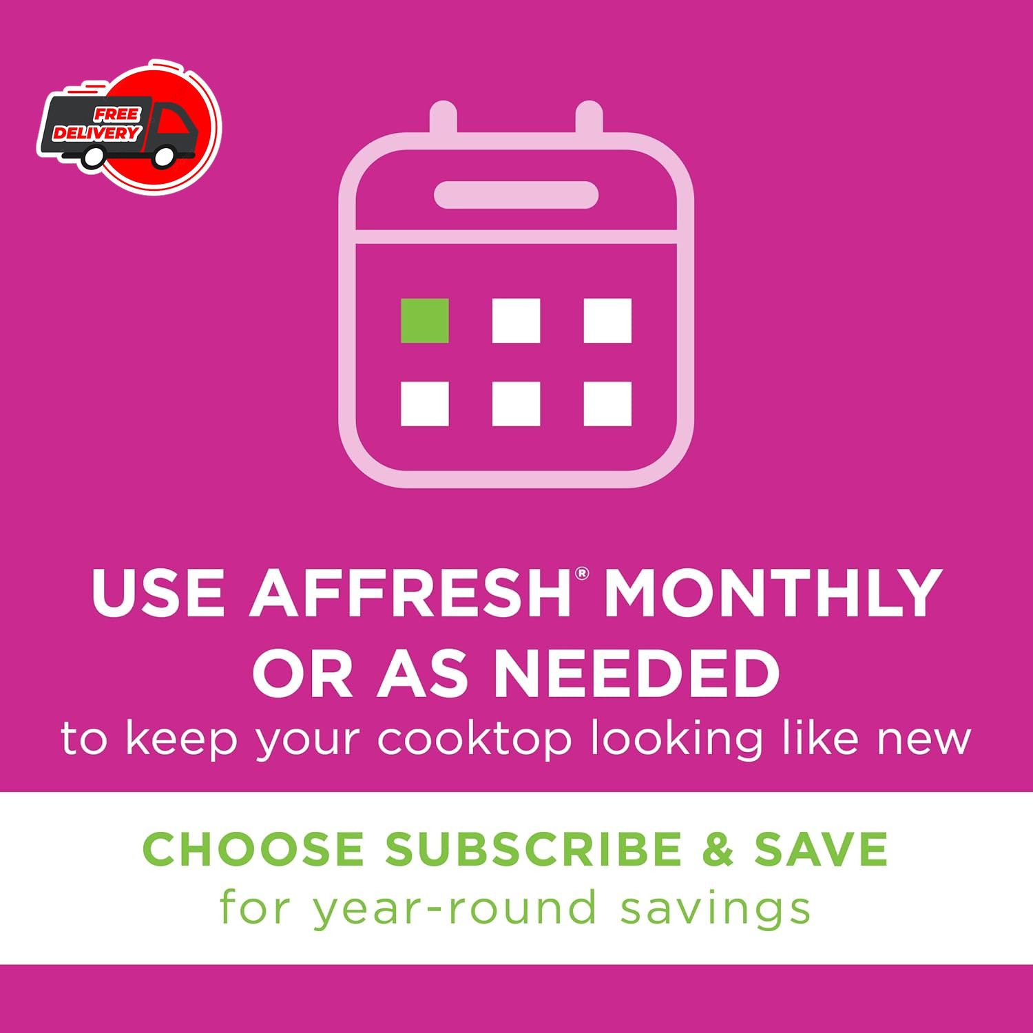 Affresh Cooktop Cleaning Kit, Includes 5 oz cleaner, 5 pads, 1 scraper