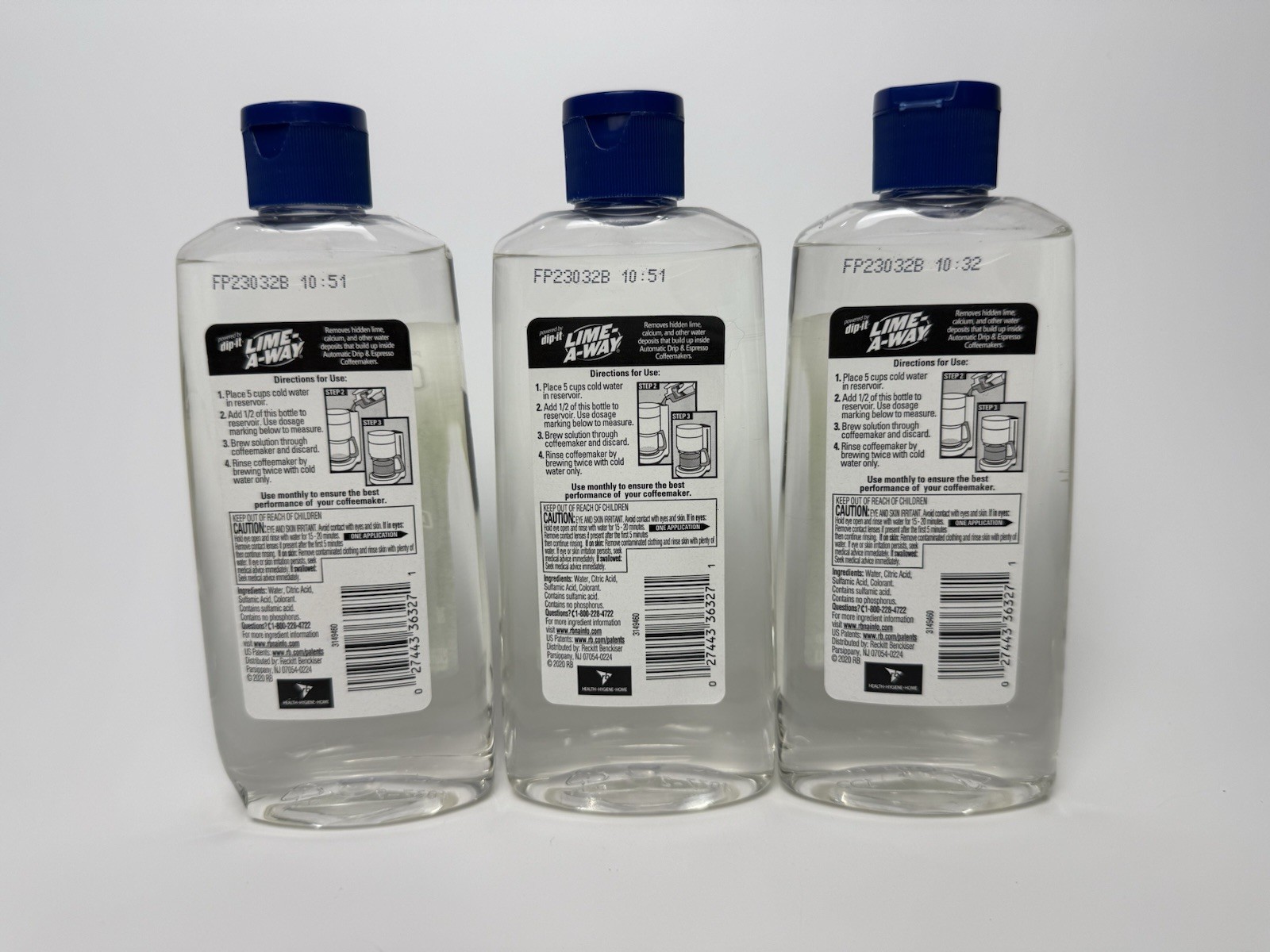 3x Dip-It Lime A Way Coffeemaker Descaler & Cleaner – 7oz Each New