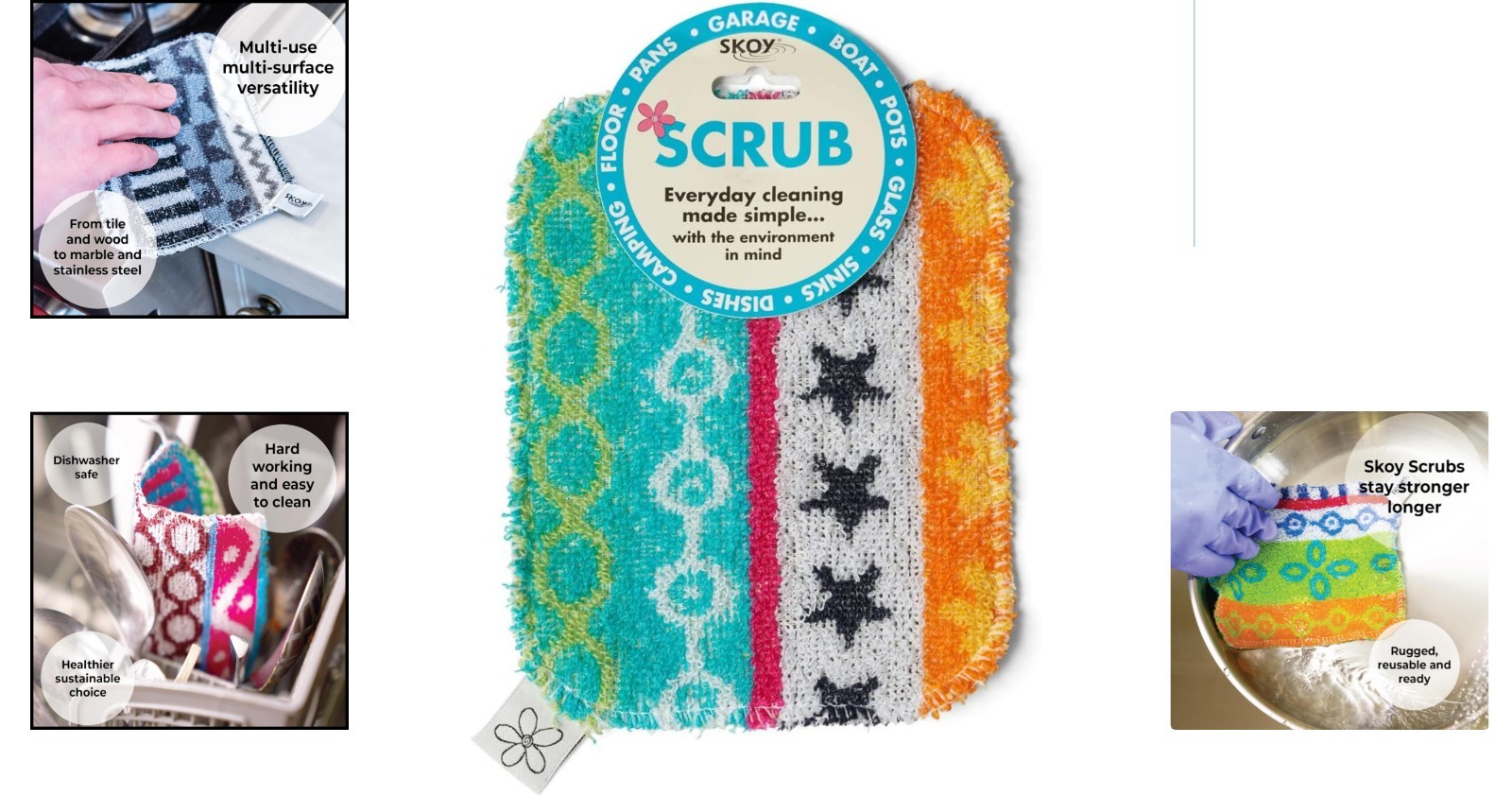 Versatile 1-Pack Reusable Dish Scrubber for Kitchen – Soft & Assorted Designs