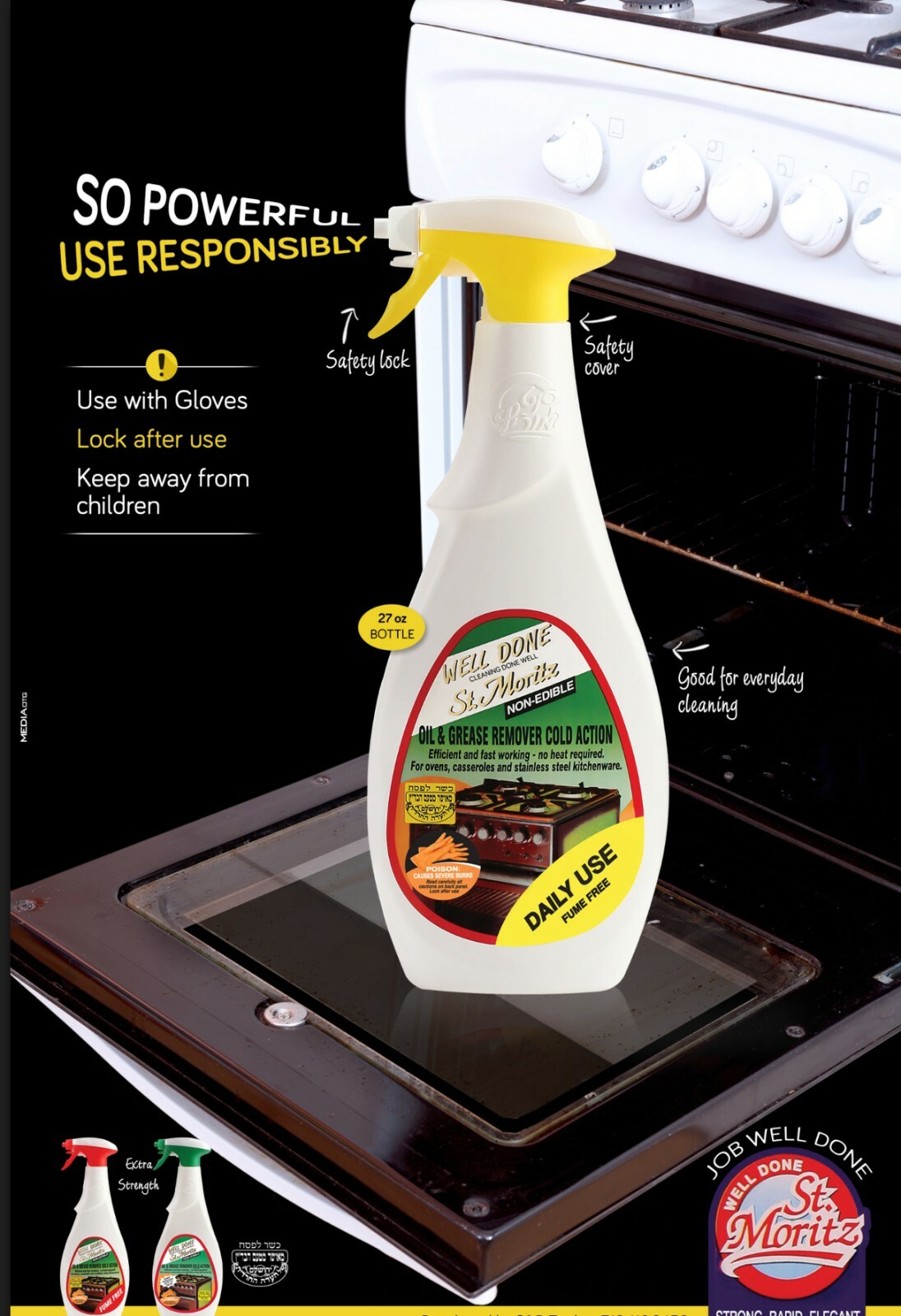 Set of 2: WELL DONE St. Moritz Oil & Grease Remover Cold Action – 27 Oz (750 ml)