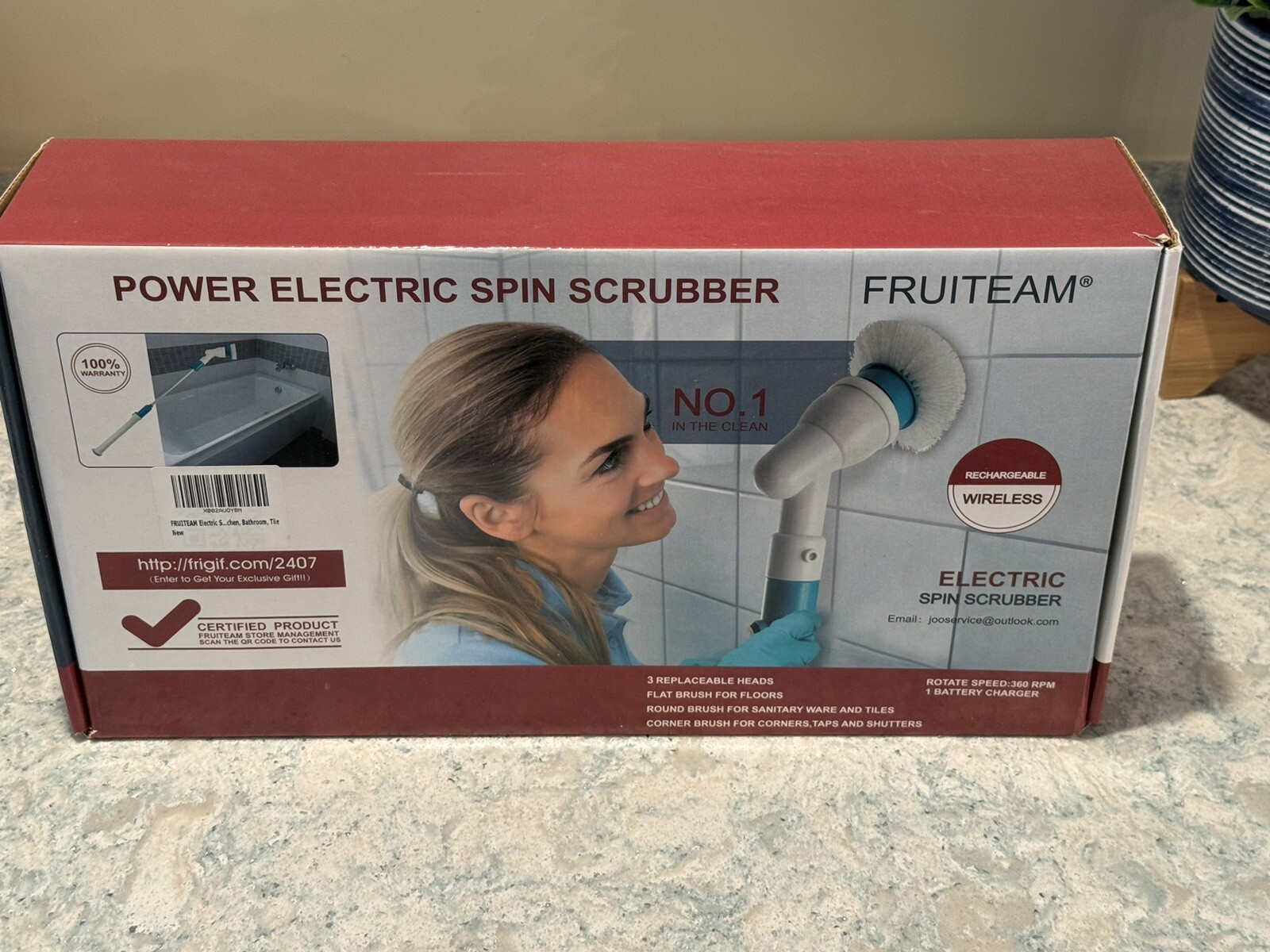 Fruiteam Power Electric Spin Scrubber BRAND NEW