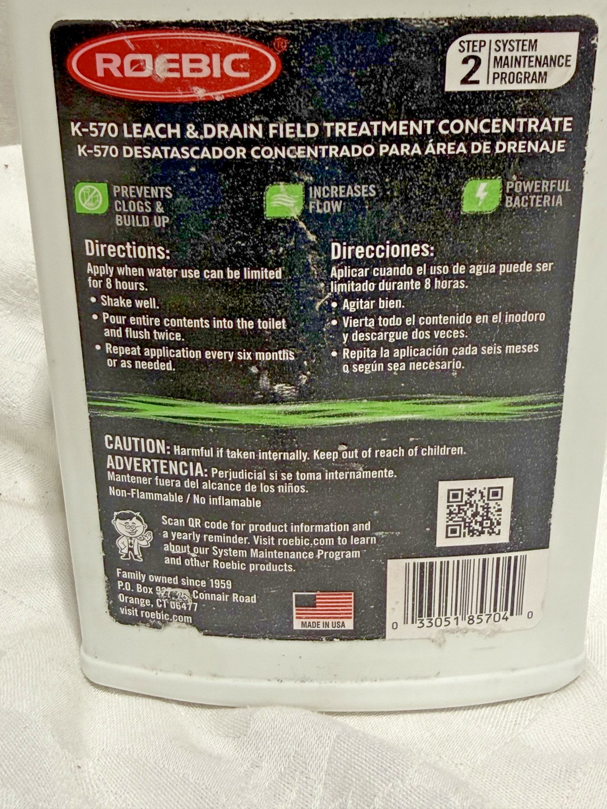 Roebic K-570-Q Biodegradable Leach and Drain Field Treatment Concentrate