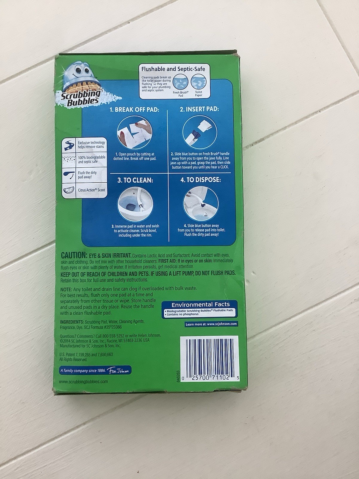 Scrubbing Bubbles Fresh Brush Flushable Refills Citrus 12 Ct Sealed New