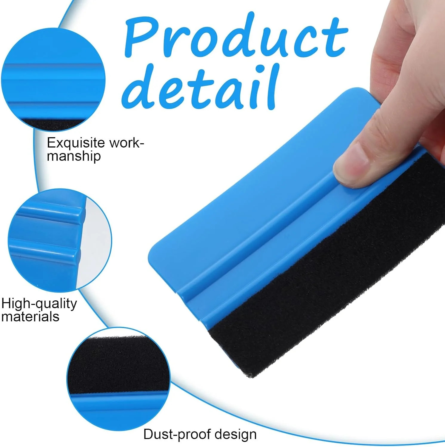 20 Pack Vinyl Squeegee with 20PCS Squeegee 4 Inch Felt Fabric Squeegee Decal Scr