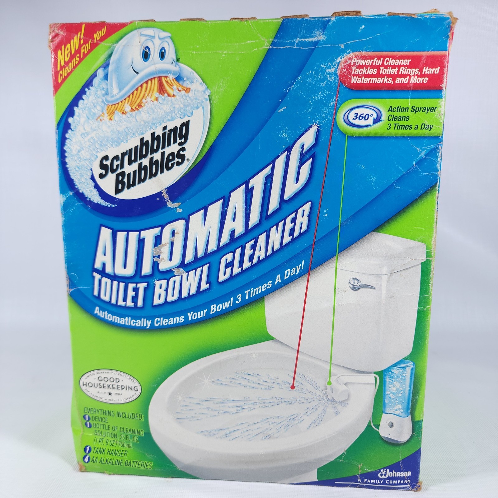 💥RARE SEALED NEW Scrubbing Bubbles Automatic Toilet Bowl Cleaner Complete Kit