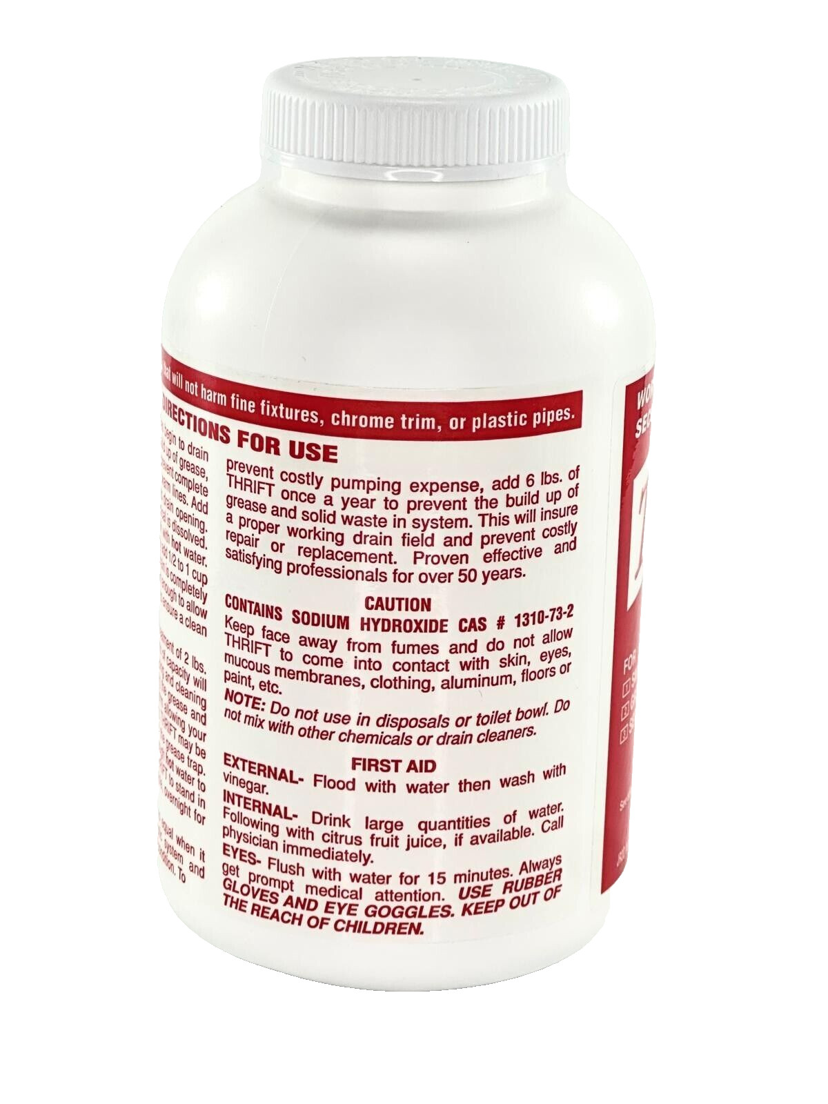 Thrift Drain Cleaner Alkaline Based Drain Cleaner Case of 12 2Lb Granular – Thri
