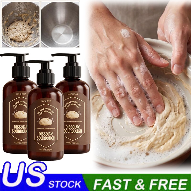 Dough Cleaner Soap for Sourdough, Enzyme Powered Dissolve Cleaning for Kitchen