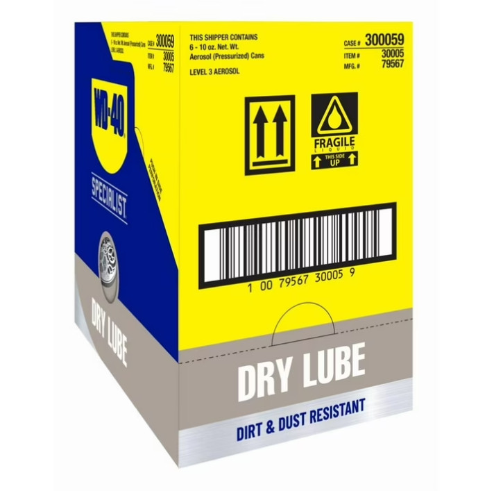 6 PACK WD-40 Specialist Dry Lube Long-Lasting Lubricant Smart Straw Spray, 10 oz