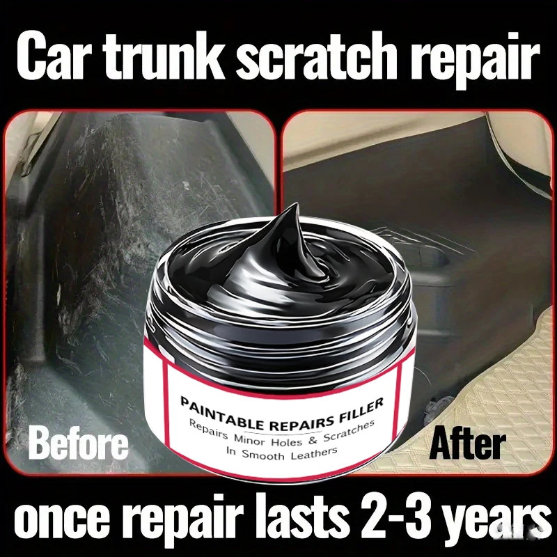 Car Plastic Restorer Wax Interior Trim Dashboard Back to Black Gloss Scratch Rep
