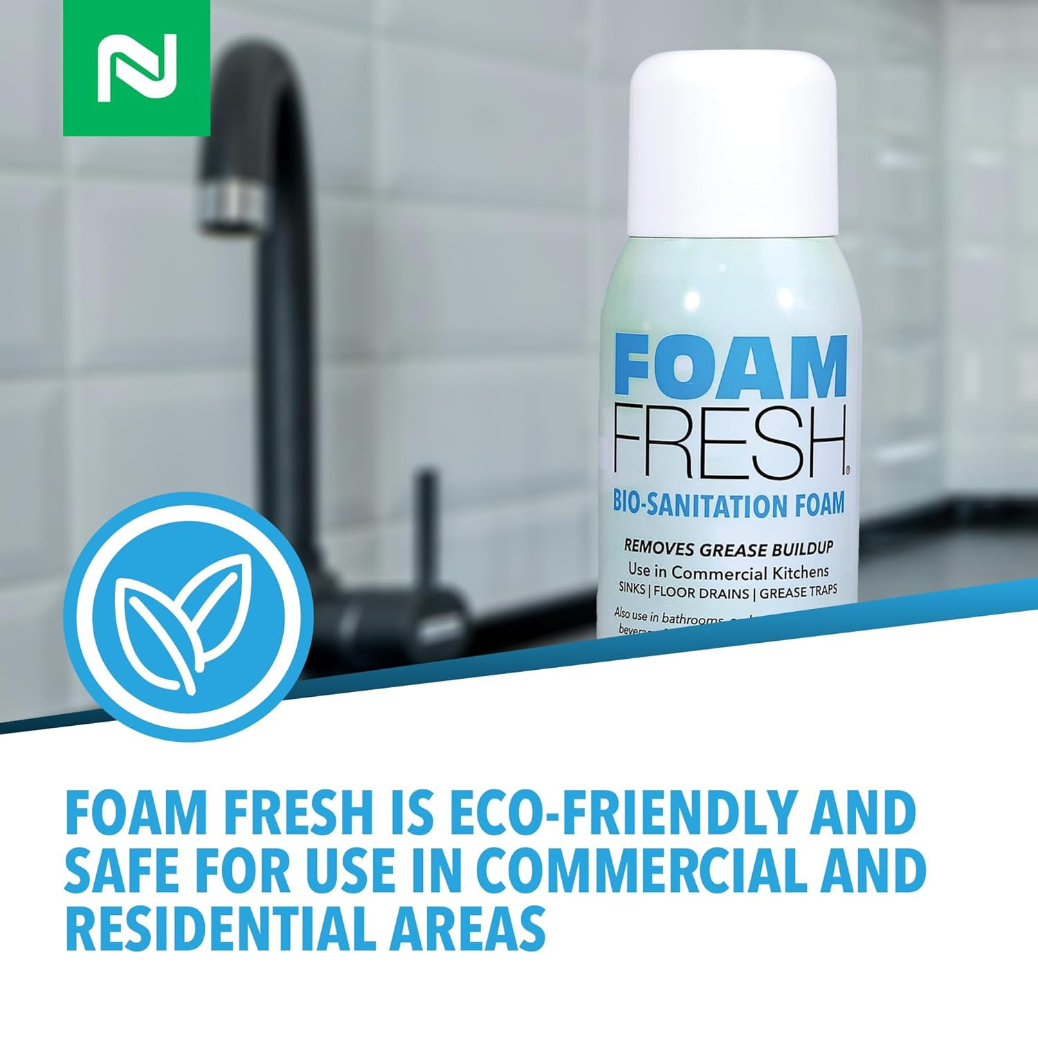 Foam-Fresh Bio Sanitation Foam, Removes Grease and Organic Buildup, Odor Control