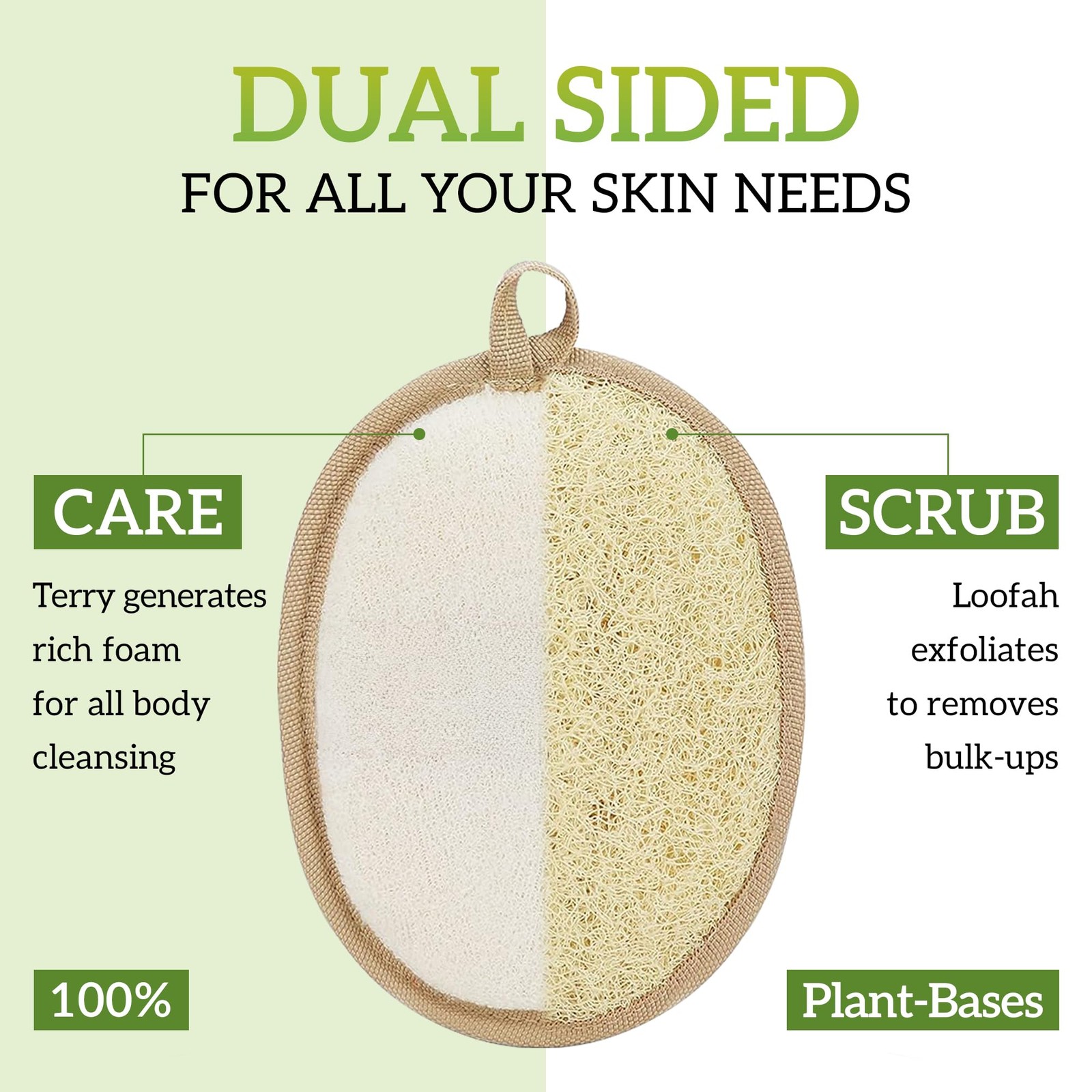 Natural Loofah Exfoliating Body Scrubber (Pack 10), Loofah Bath Sponge, Luffa…