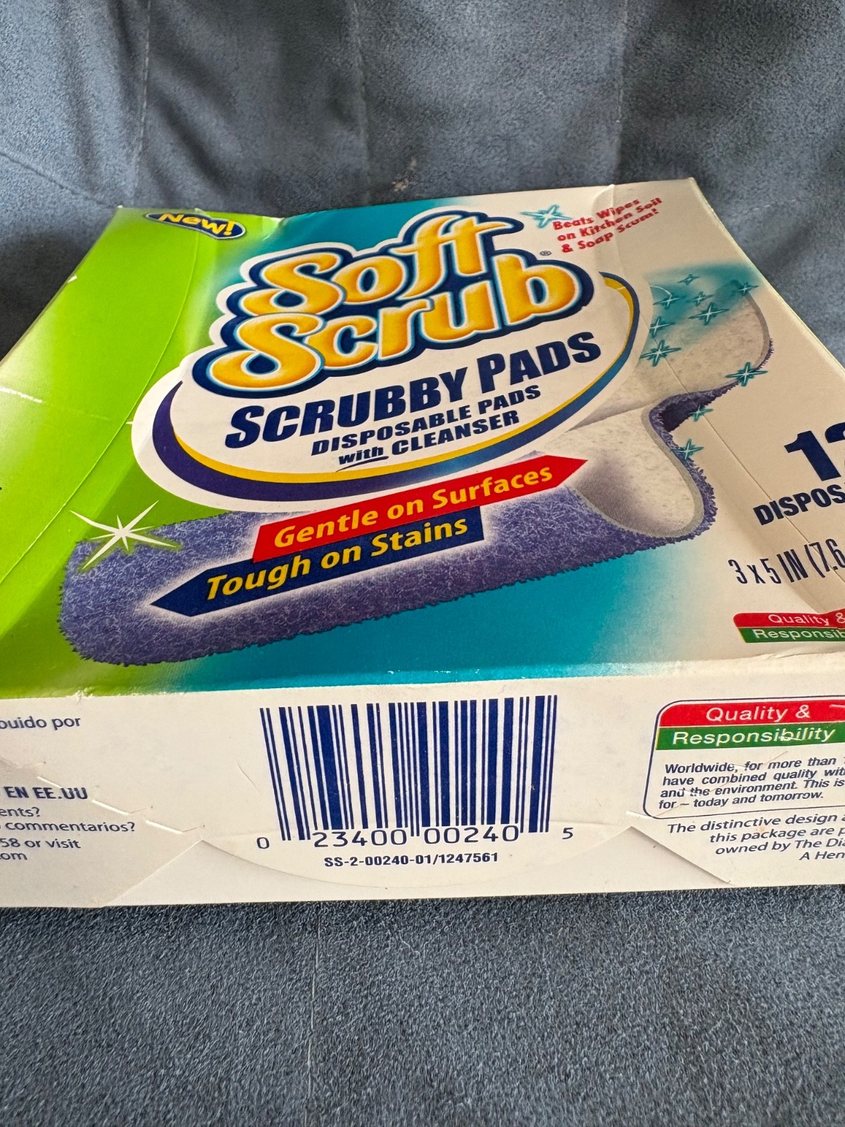 SOFT SCRUB SCRUBBY PADS 12 DISPOSABLE PADS – NEW AND RARE