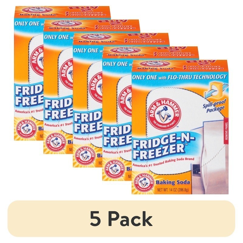 Baking Soda Fridge Freezer Odor Absorber Flo-Thru Technology Fresh Food 14oz New