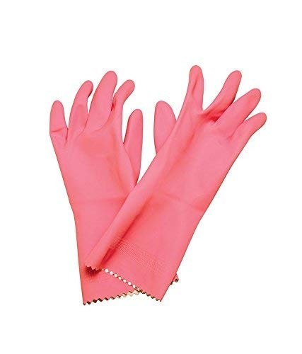 Scotch-Brite Rubber Kitchen Gloves Small Size-Pack Of 2 Pairs, Pink